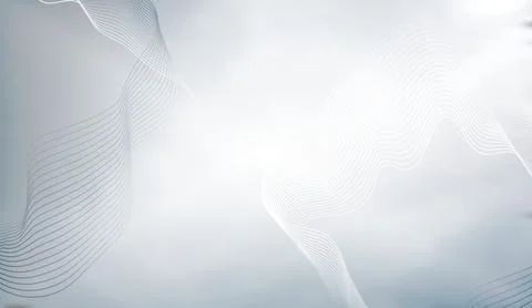 Abstract white background with elegant flowing lines and soft light minimal Illustrazione stock