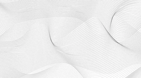 Abstract white background with elegant flowing lines forming a soft wave pattern 스톡 일러스트