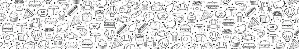 Abstract white background with elements of useful food - Vector 스톡 일러스트