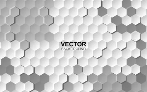 Abstract white background of Embossed surface Hexagon,Honeycomb modern Illustrazione stock