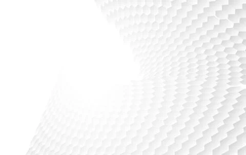 Abstract white background of Embossed surface Hexagon,Honeycomb modern pattern Stock-Illustration