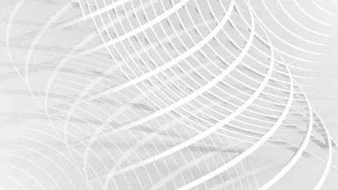 An abstract white background featuring white parametric mesh structures forme Illustration