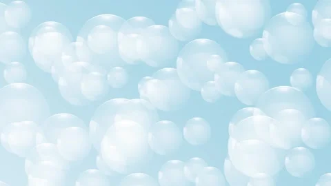 Abstract white background with floating soap bubbles or mineral water. Video stock 283537120