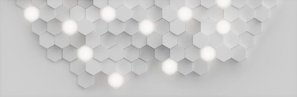 Abstract White background geometric hexagonal abstract background. Surface Stock Illustration