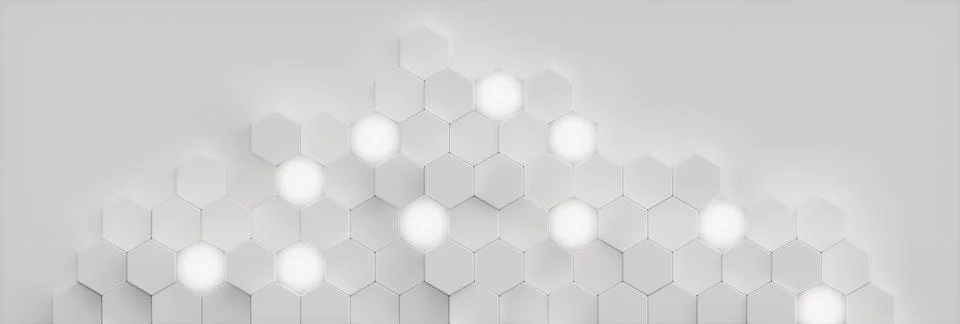 Abstract White background geometric hexagonal abstract background. Surface Stock Illustration