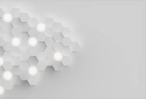 Abstract White background geometric hexagonal abstract background. Surface 스톡 일러스트