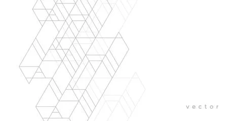 Abstract white background from geometric lines. Geometry drawing. Vector il.. Stock Illustration