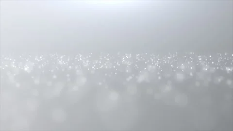 Abstract white background of glowing particles motion with bokeh. Grey and white Vidéo 325725005