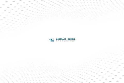 Abstract white background with gray dot pattern technology design decorative Stock Illustration