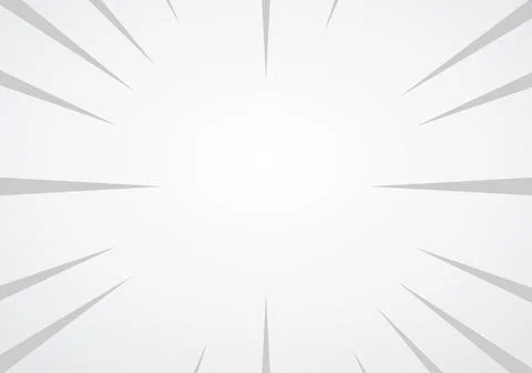 Abstract white background with gray radial speed lines bursting from center.. 库存插图
