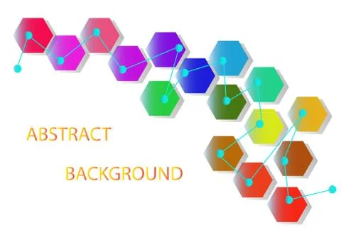 Abstract white background with hexagons 스톡 일러스트