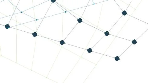 Abstract white background of lines and dots. Screensaver. Stock-Illustration