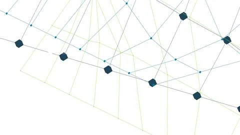 Abstract white background of lines and dots. Screensaver. Stock Illustration