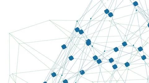 Abstract white background of lines and dots. Screensaver. Stock-Illustration