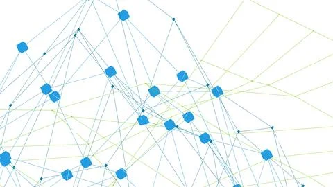 Abstract white background of lines and dots. Screensaver. Stock Illustration