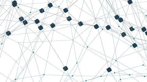 Abstract white background of lines and dots. Screensaver. Stock Illustration