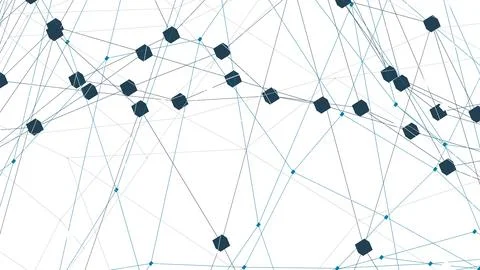 Abstract white background of lines and dots. Screensaver. Stock Illustration