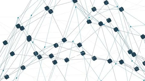 Abstract white background of lines and dots. Screensaver. Stock Illustration