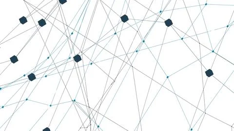 Abstract white background of lines and dots. Screensaver. Stock Illustration