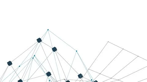 Abstract white background of lines and dots. Screensaver. Stock Illustration
