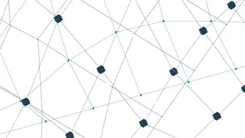 Abstract white background of lines and dots. Screensaver. Stock-Illustration