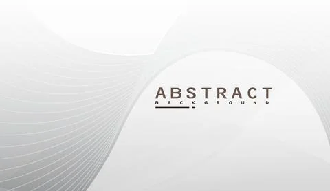 Abstract white background with modern curved lines and smooth geometric shapes Stock Illustration