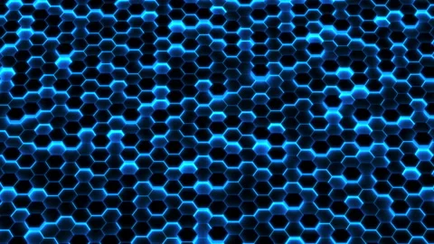 Abstract white background of moving hexagons. Stock Footage 170938757