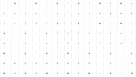 Abstract White background pattern with animated red hearts motion graphics Stock Footage 270383507