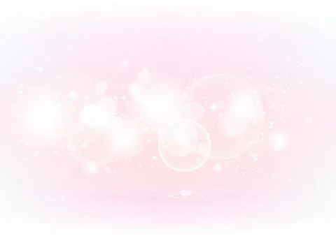 Abstract white background, petals scatter and stars scatter sparkle, romantic Stock Illustration