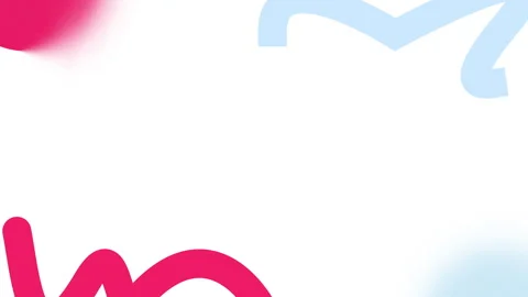 Abstract White Background with Playful Pink and Blue Fluid Wavy Lines. Stock Footage 329010212