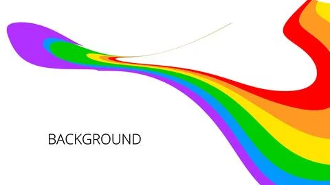 Abstract white background with rainbow design Stock Illustration