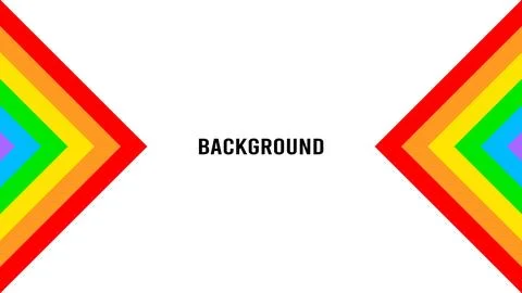 Abstract white background with rainbow design. Symmetrical triangular pattern Stockillustratie