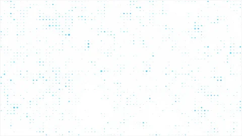 Abstract white background of random blue dots forming a grid pattern. 库存影片 321366290
