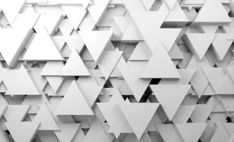 Abstract white background with random triangles pattern Stock Illustration