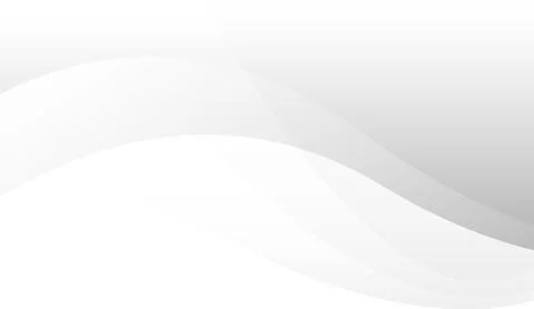Abstract white background with smooth curved lines and light gray gradient Stock Illustration