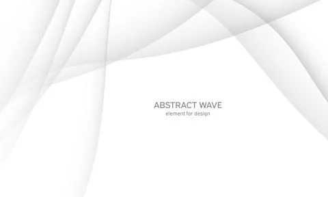 Abstract white background with smooth gray lines, waves. Modern and fashion.  Stock Illustration