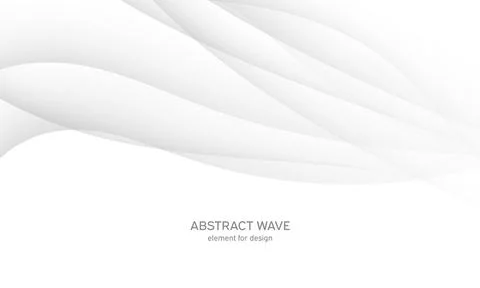 Abstract white background with smooth gray lines, waves. Modern and fashion.  Stock Illustration