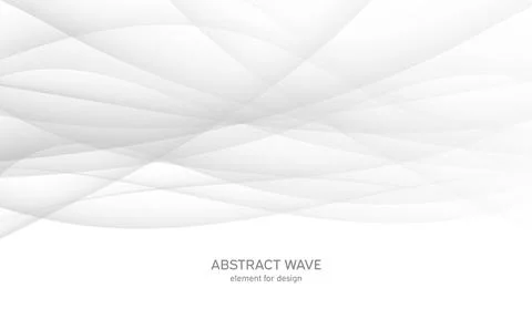 Abstract white background with smooth gray lines, waves. Modern and fashion.  Stock Illustration