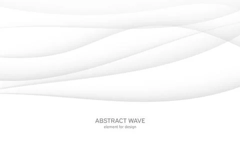 Abstract white background with smooth gray lines, waves. Modern and fashion.  Illustrazione stock