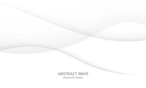 Abstract white background with smooth gray lines, waves. Modern and fashion.  Stock Illustration