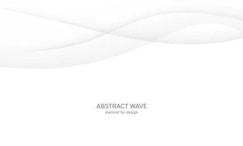 Abstract white background with smooth gray lines, waves. Modern and fashion.  イラスト素材