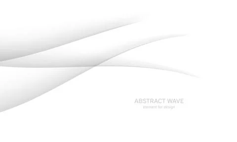Abstract white background with smooth gray lines, waves. Modern and fashion.  Stock Illustration