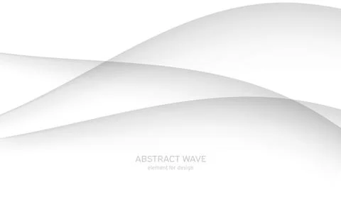 Abstract white background with smooth gray lines, waves. Modern, luxury and.. Stock Illustration