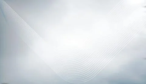 Abstract white background with soft flowing lines and light grey gradient Stock Illustration