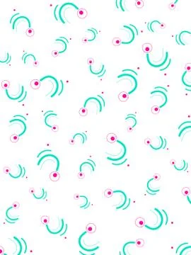Abstract white background with stylized green flowers. Stock Illustration