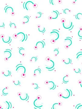 Abstract white background with stylized green flowers. Stock Illustration