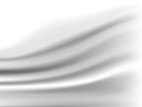 Abstract white background Vector White Satin Silky Cloth Fabric Textile Drape Stock Illustration