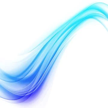 Abstract white background, wavy blue lines - Vector イラスト素材