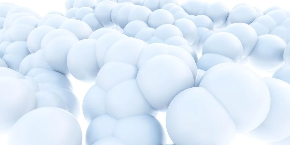 Abstract white ball sphere visualization background 3d render illustration Stock Illustration