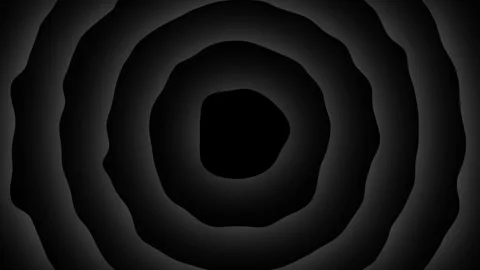 Abstract white in black background, line wavy pattern, trippy black wallpaper 4K Stock Footage 297471451